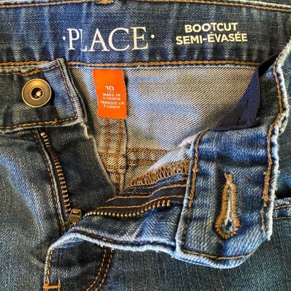 Place Bootcut Adjustable Waist Denim Jeans Boys Size 10 - Picture 6 of 8